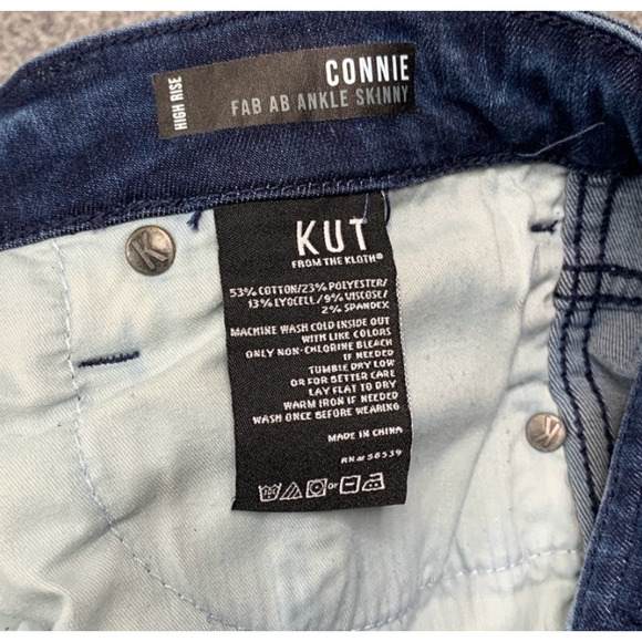 Kut From The Kloth Jeans Womens 6 Blue Connie Fab Ab Ankle Skinny High Rise - Picture 7 of 10